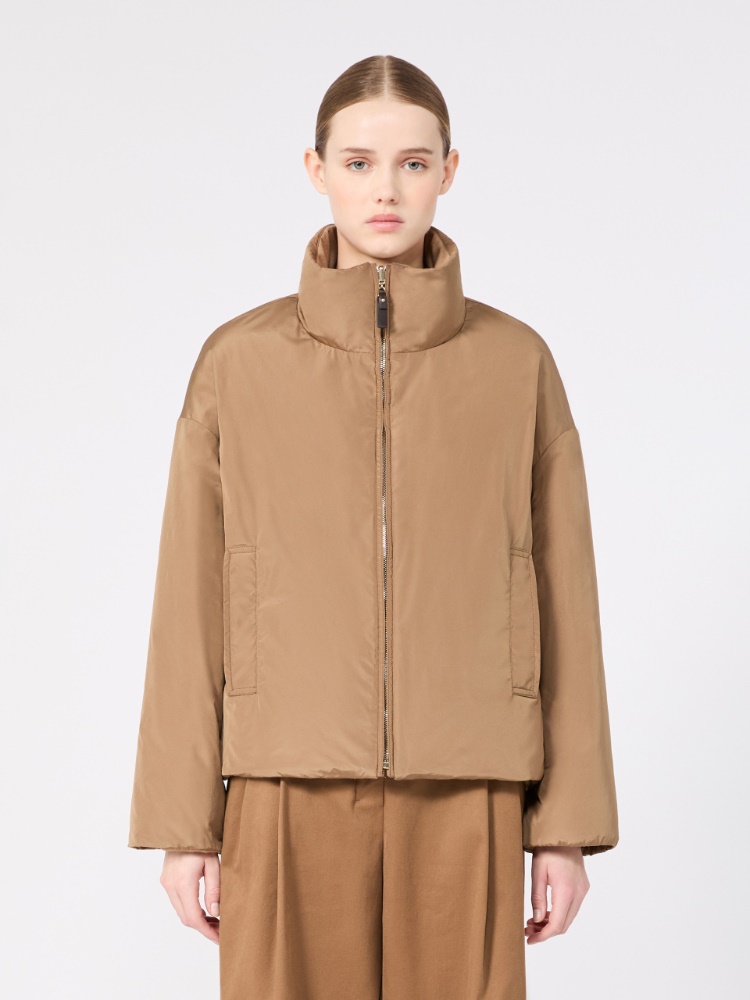 Dwustronna pikowana kurtka z drapowanej wełny wielbłądziej - BEŻOWY - Max Mara - 5