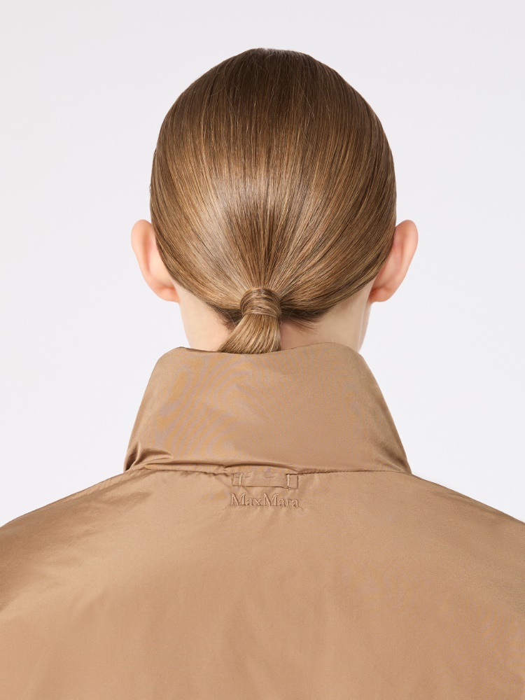 Reversible camel drap puffer jacket - BEIGE