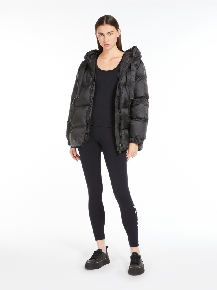 Down jacket in water-repellent canvas - MIDNIGHTBLUE - 1