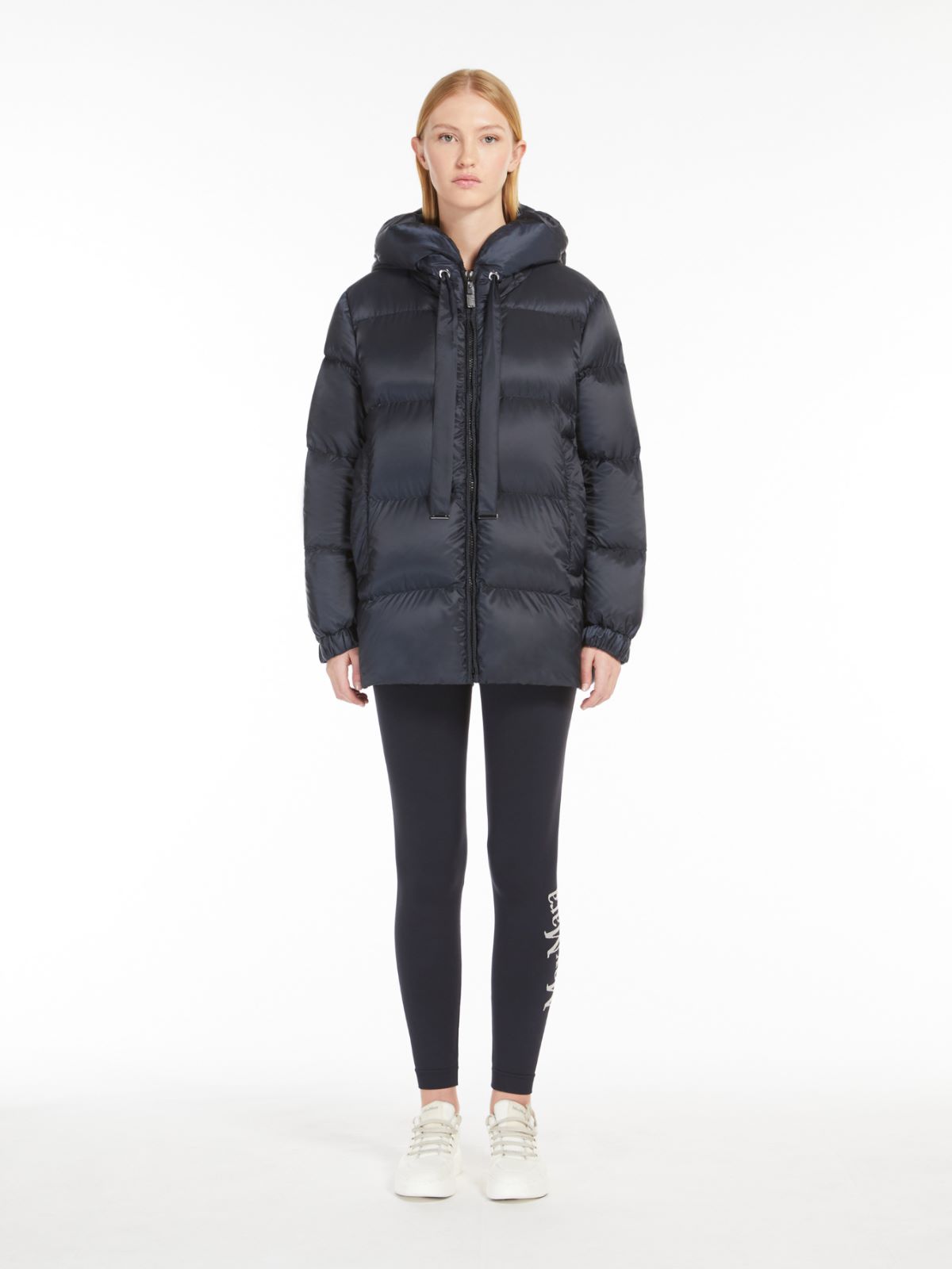 Down jacket in water-repellent canvas - BLACK - 2