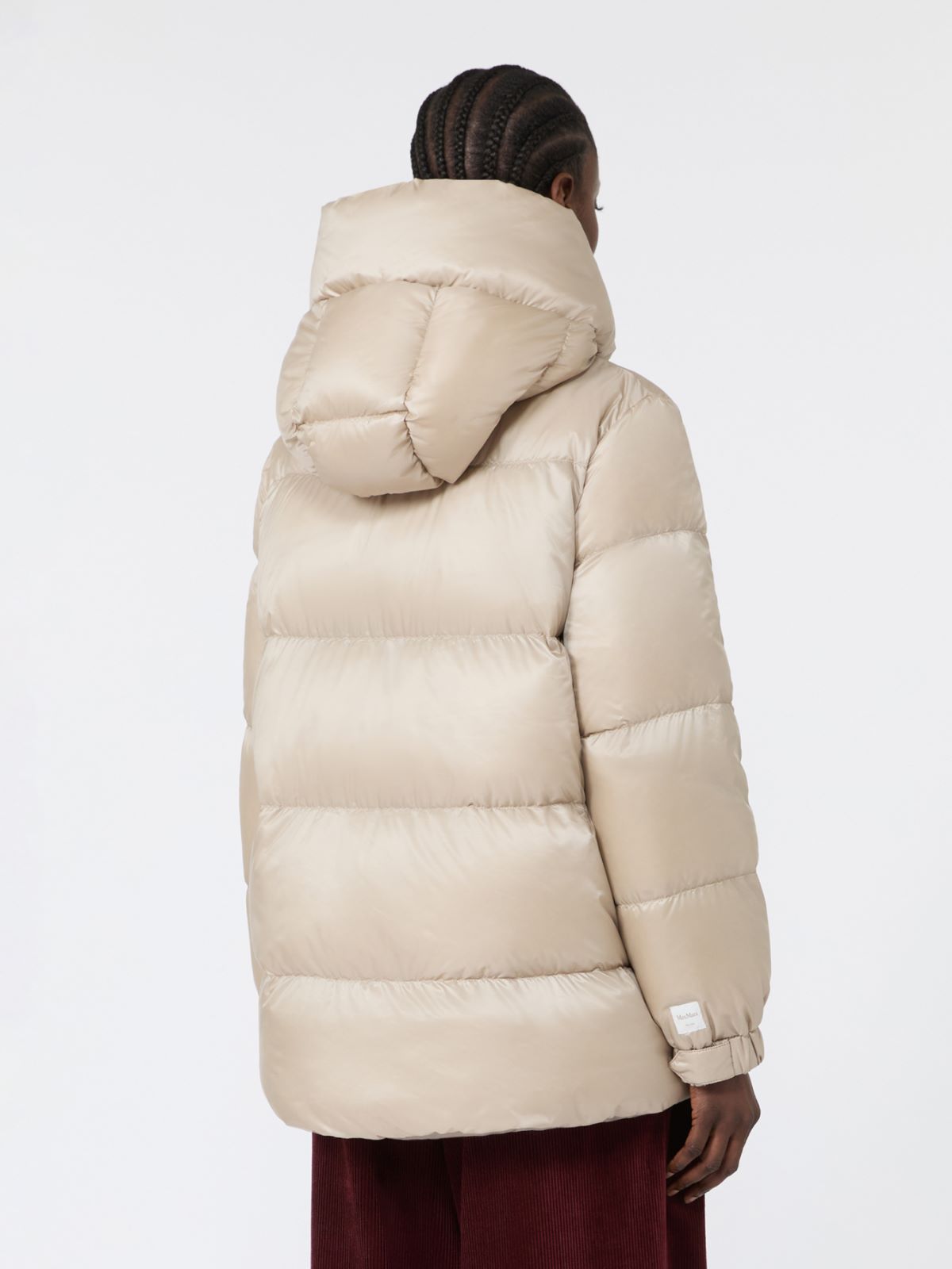Szeroka pikowana kurtka z tkaniny wodoodpornej - NATURALNY - Max Mara - 3