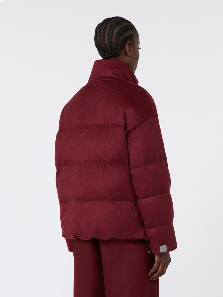 Short reversible cashmere puffer jacket - BORDEAUX - Max Mara - 3