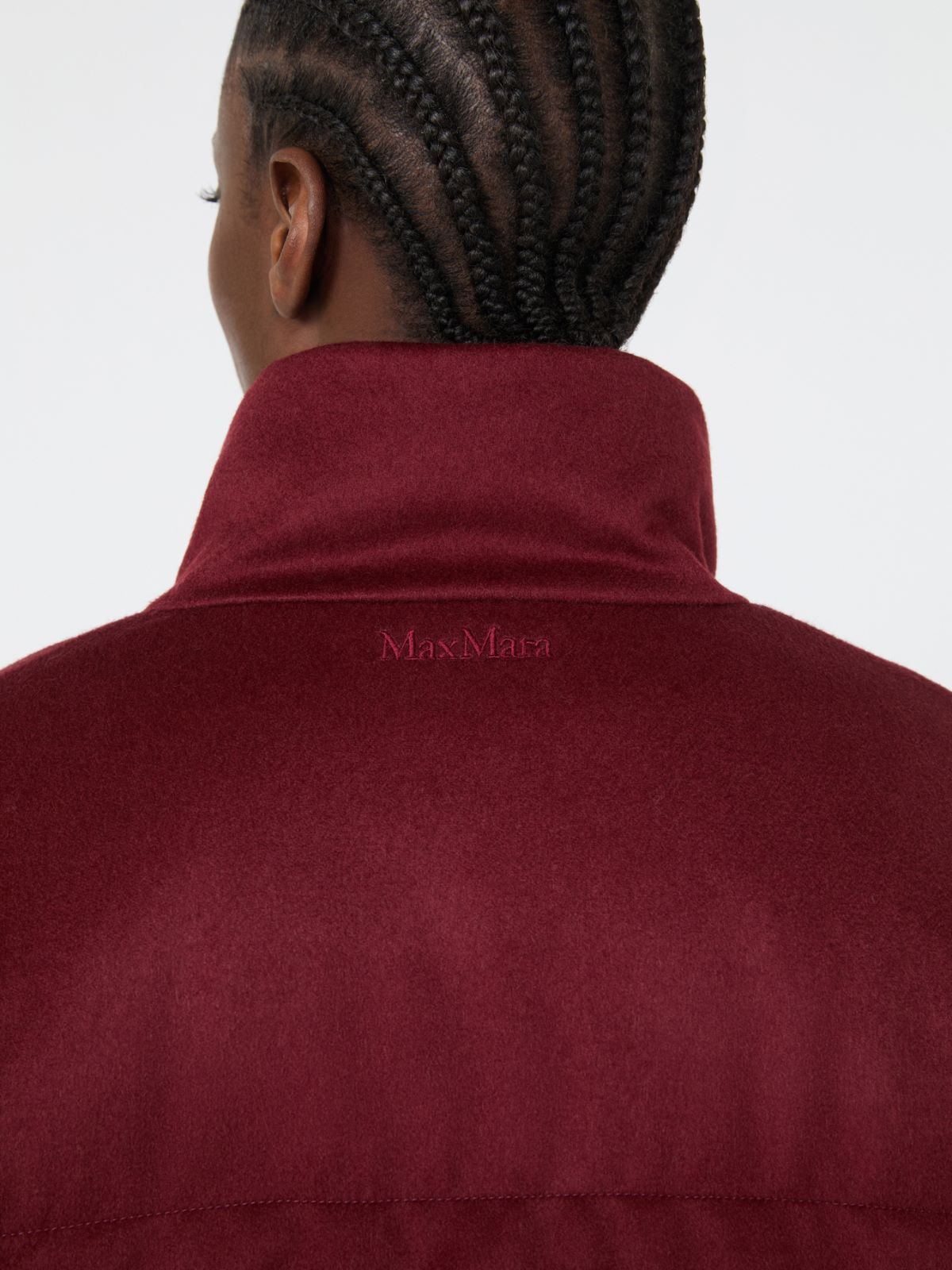 Short reversible cashmere puffer jacket - BORDEAUX - Max Mara - 4