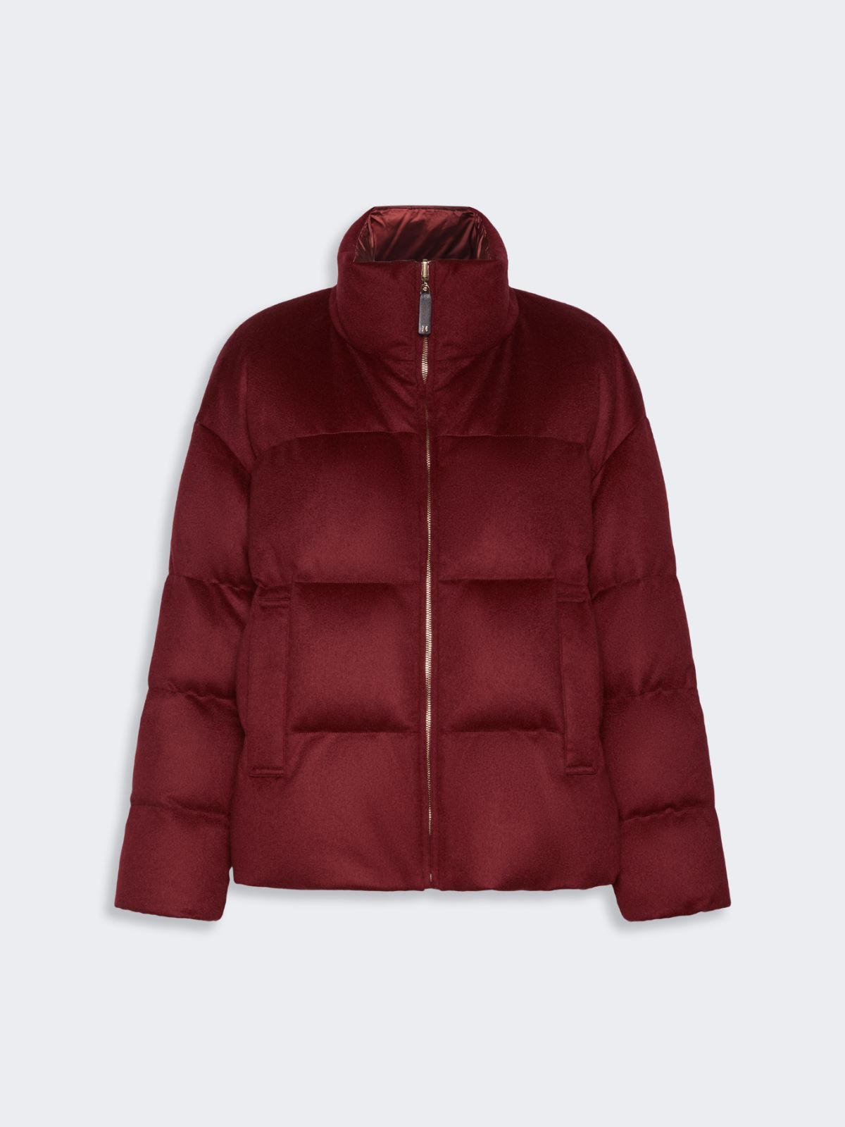 Short reversible cashmere puffer jacket - BORDEAUX - Max Mara - 7