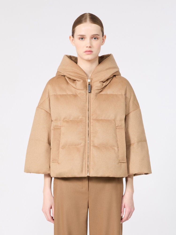 Veste rembourrée en forme de cape en chameau - BEIGE - Max Mara - 2