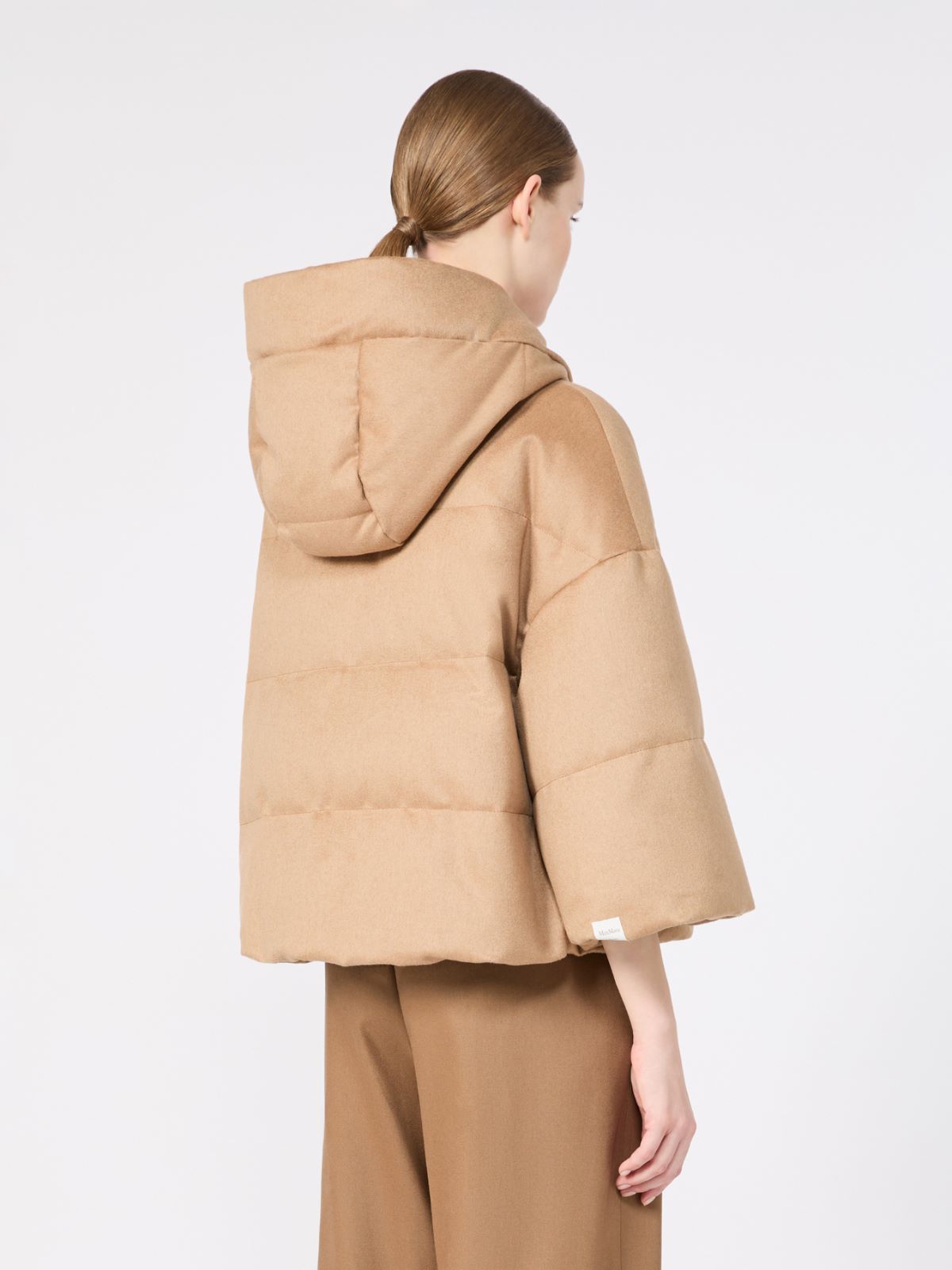 Veste rembourrée en forme de cape en chameau - BEIGE - Max Mara - 3