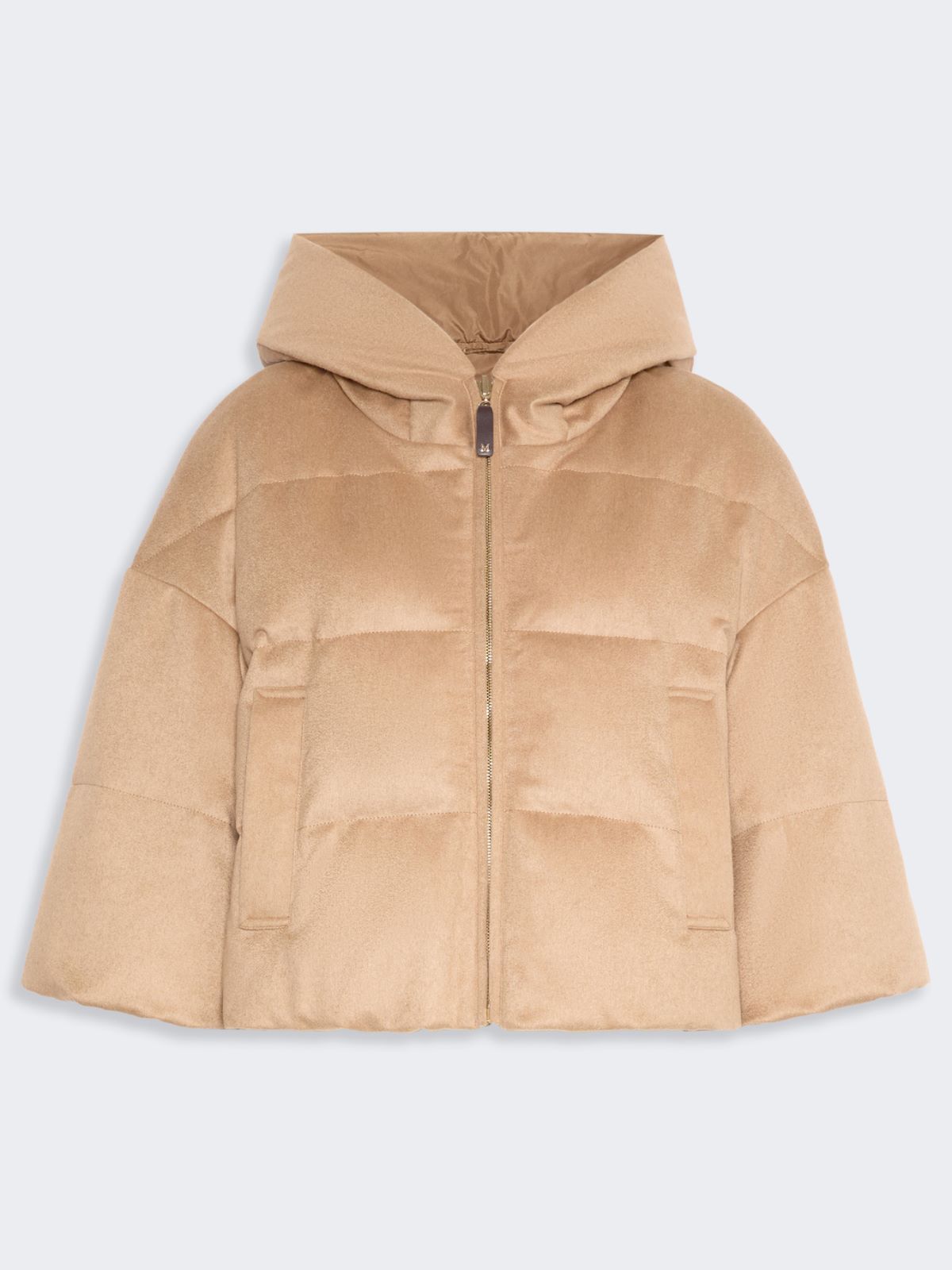 Veste rembourrée en forme de cape en chameau - BEIGE - Max Mara - 5