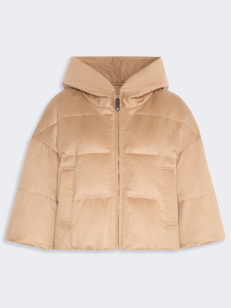 Veste rembourrée en forme de cape en chameau - BEIGE - Max Mara - 5