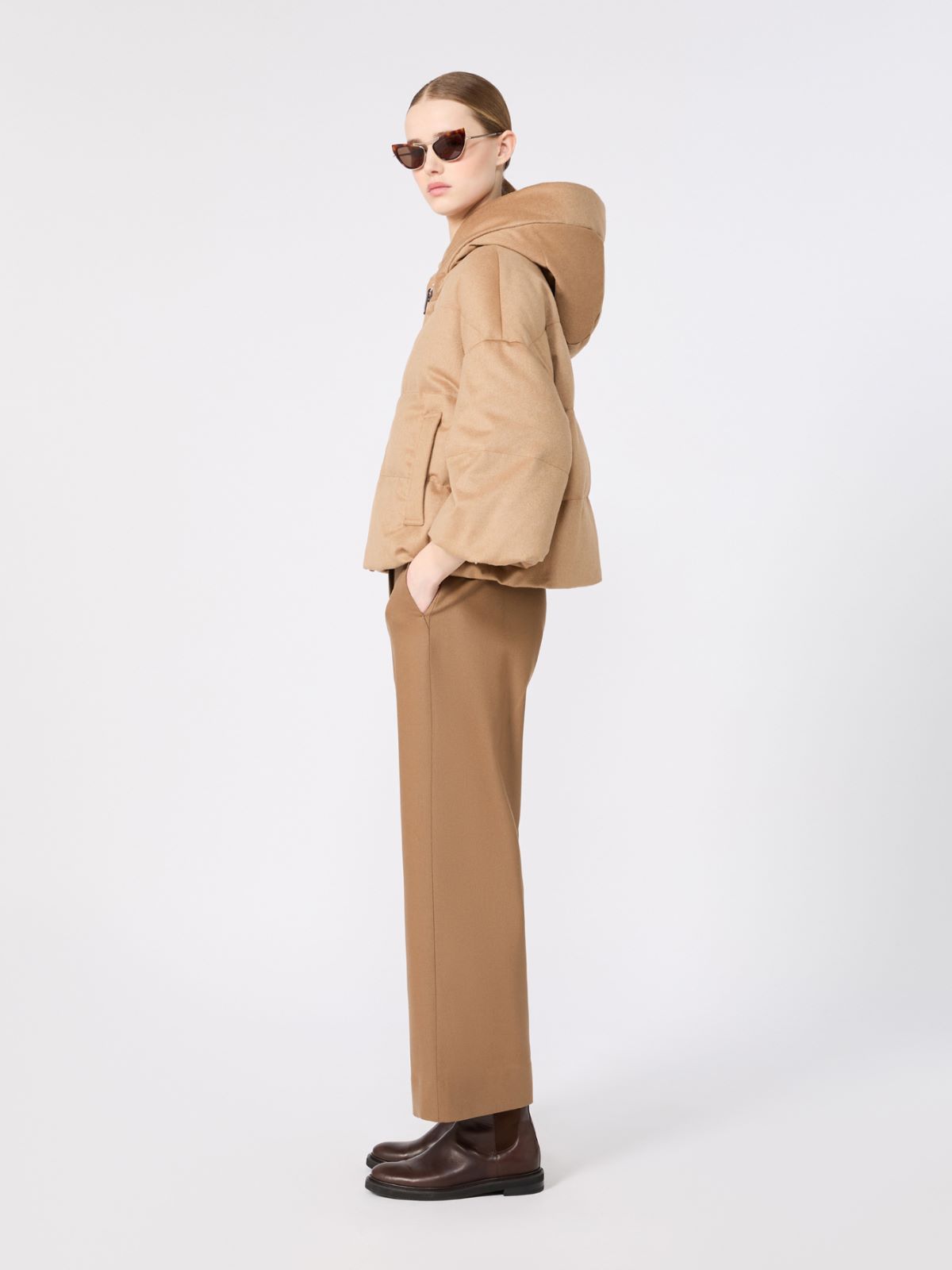 Veste rembourrée en forme de cape en chameau - BEIGE - Max Mara