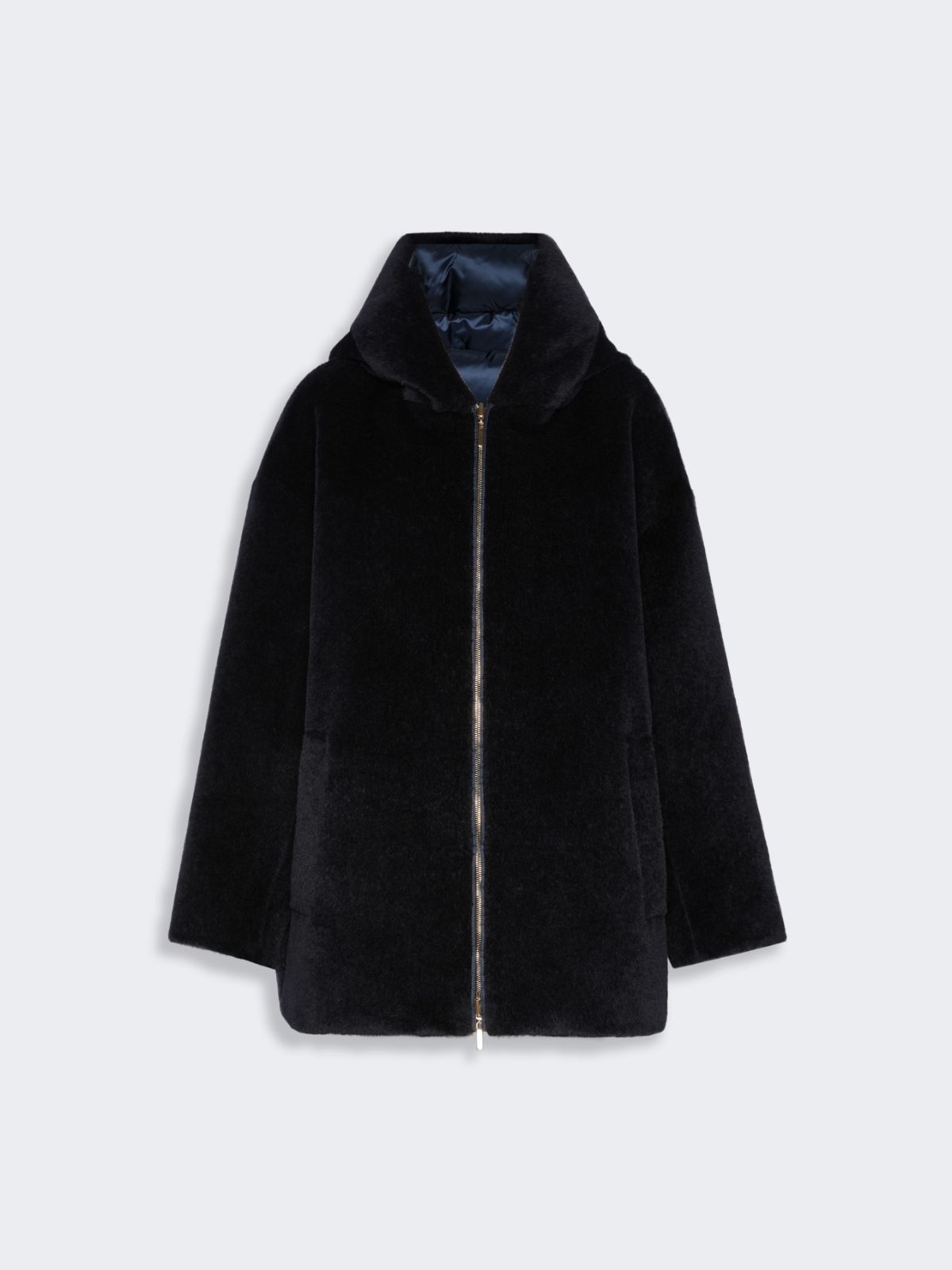 S Max Mara ネイビー ダウンコート　 リバーシブル オリーヴィア] リバーシブル ダウン ジャケット, midnightblue