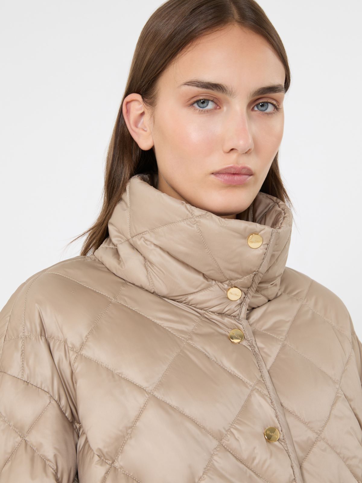 Slim-fit puffer jacket in water-repellent plain-weave fabric - BEIGE - Max Mara - 4