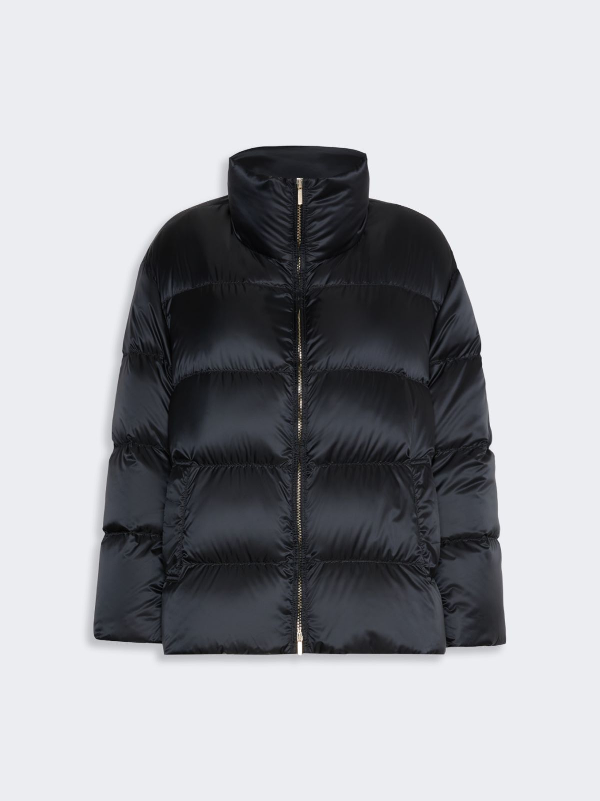 Roomy puffer jacket in water-repellent plain-weave fabric - BLACK - Max Mara - 5