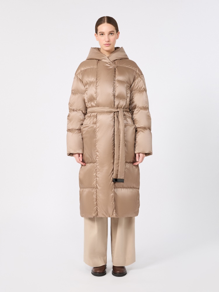 Long puffer in water-repellent plain-weave fabric - CLAY - Max Mara - 2