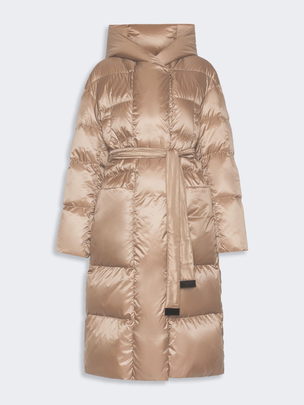 Long puffer in water-repellent plain-weave fabric - CLAY - Max Mara - 4