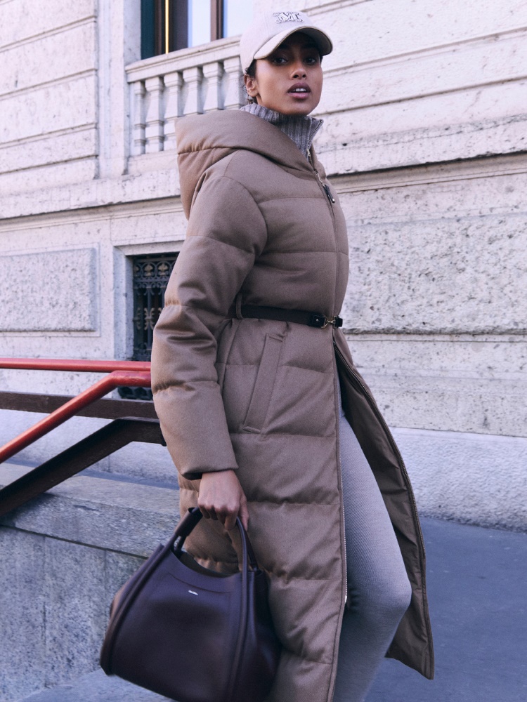 Long reversible puffer in camel + CAMEL - Max Mara