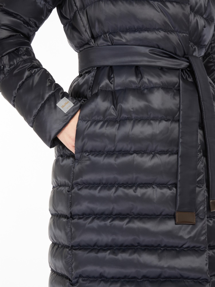 Reversible down jacket in water-repellent satin - MIDNIGHTBLUE - 4