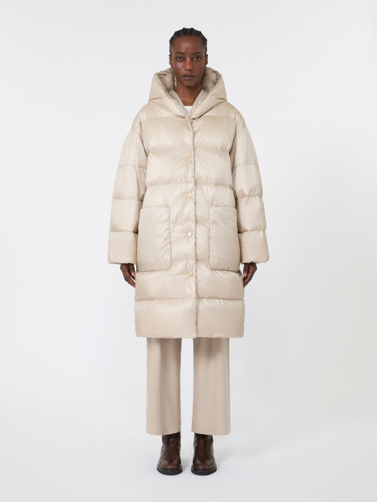 Pikowana kurtka midi z tkaniny wodoodpornej - NATURALNY - Max Mara - 2