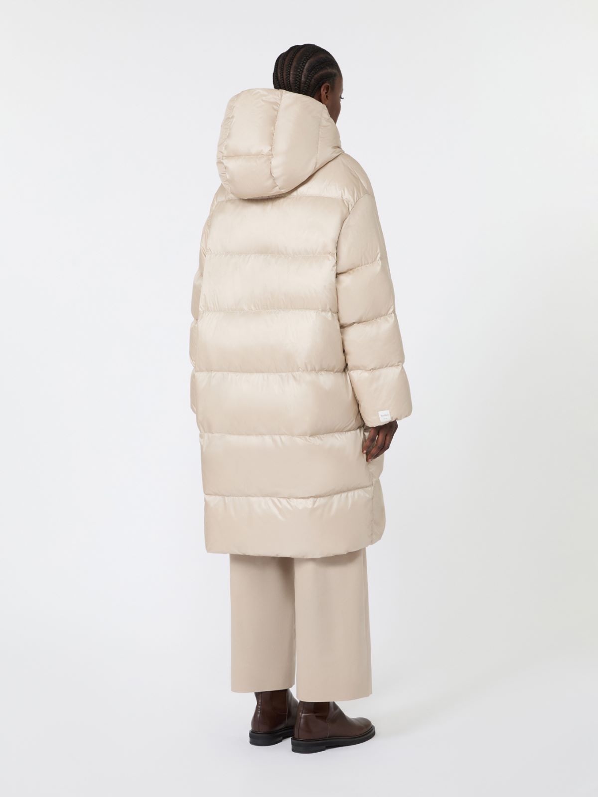 Pikowana kurtka midi z tkaniny wodoodpornej - NATURALNY - Max Mara - 3
