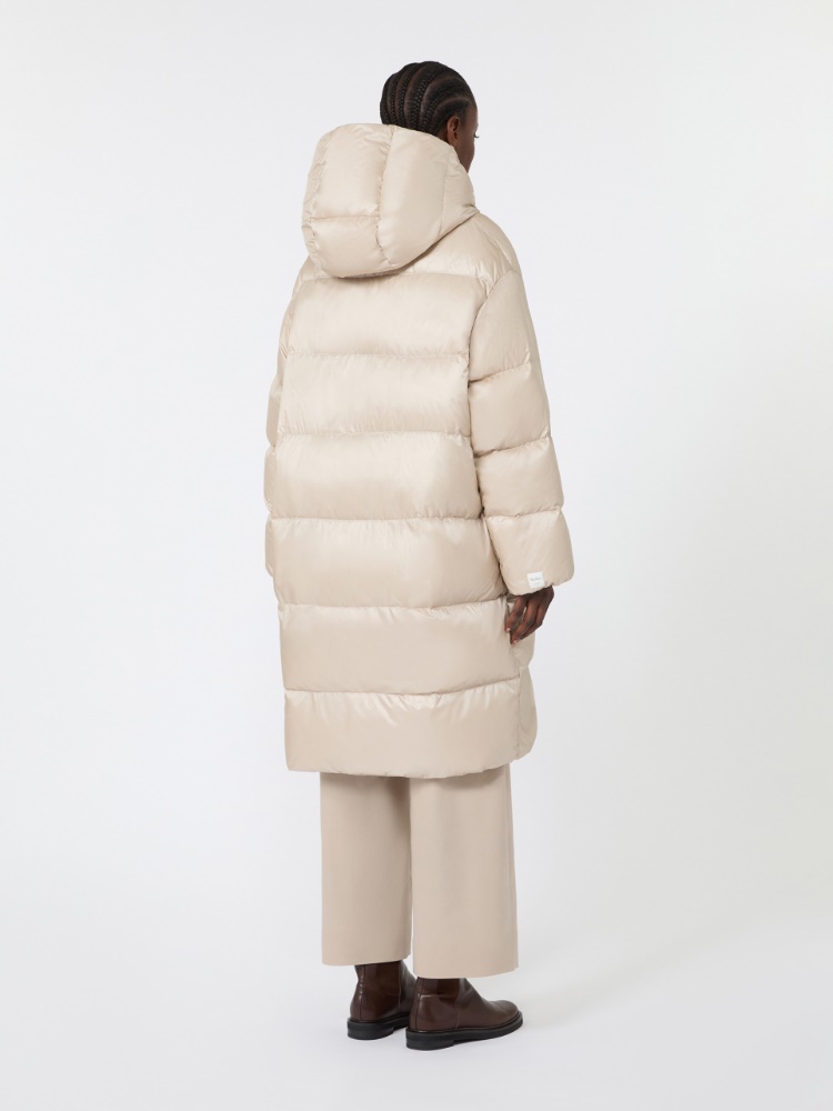 Pikowana kurtka midi z tkaniny wodoodpornej - NATURALNY - Max Mara - 3