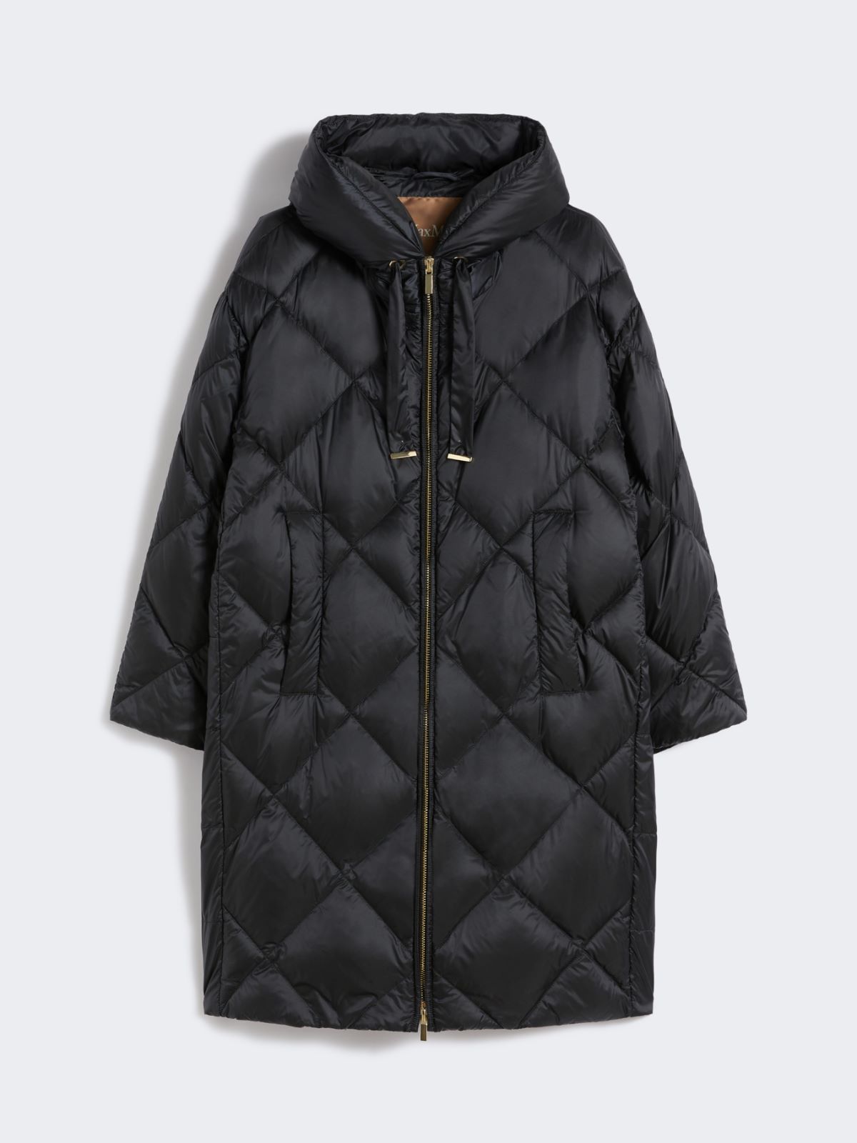 Down jacket in iridescent water-repellent fabric - BLACK - 4