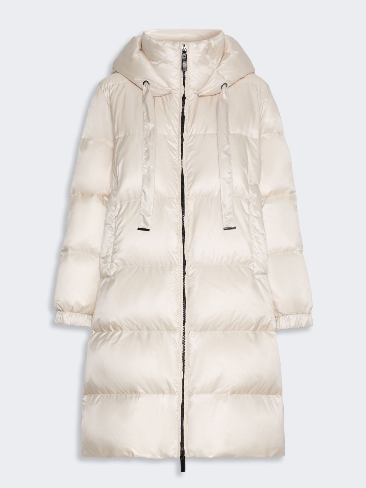 Szeroka pikowana kurtka midi z wodoodpornej tkaniny - WANILIOWY - Max Mara - 5