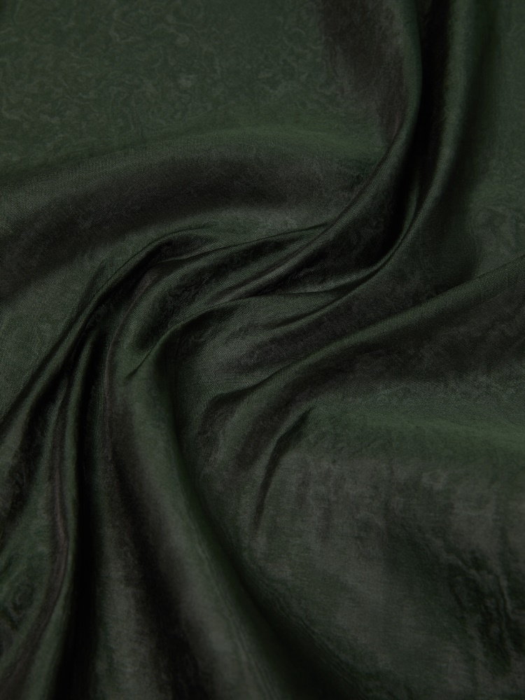 Châle en soie mélangée - VERT MOUSSE - 3