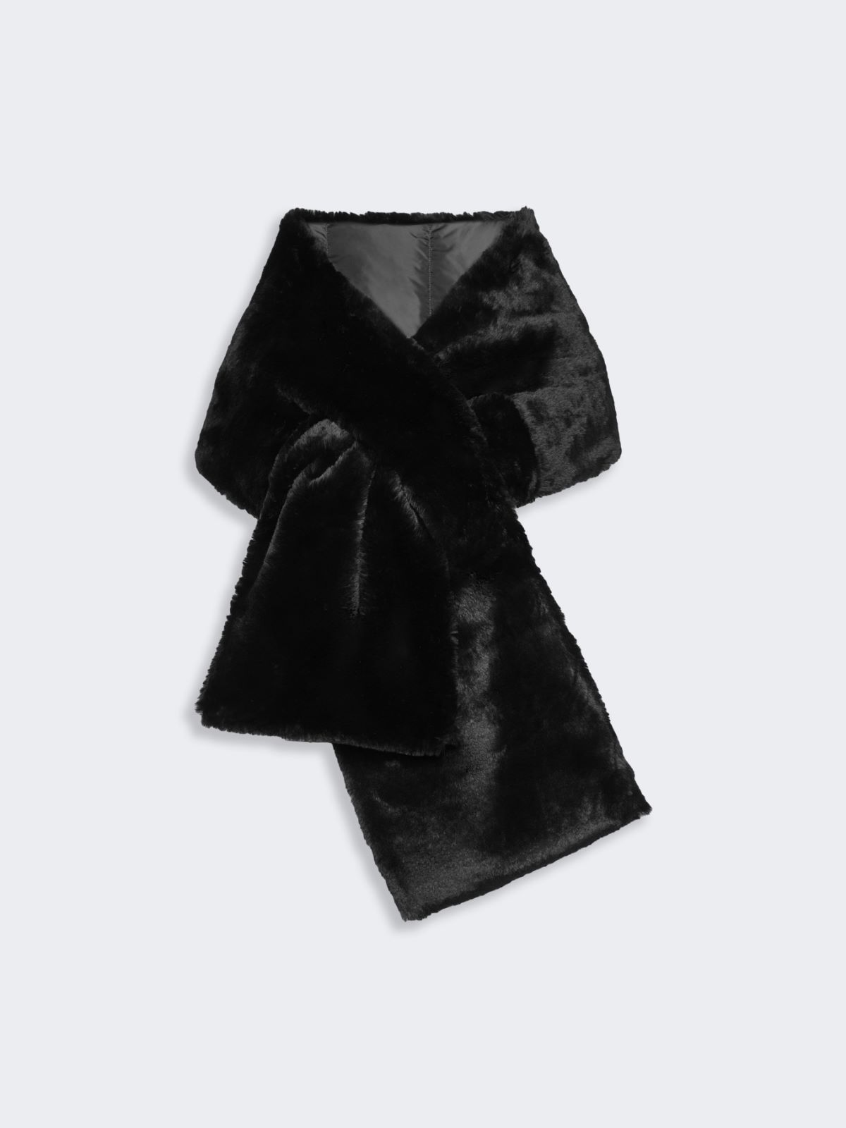 Water-repellent canvas padded stole - BLACK - Max Mara