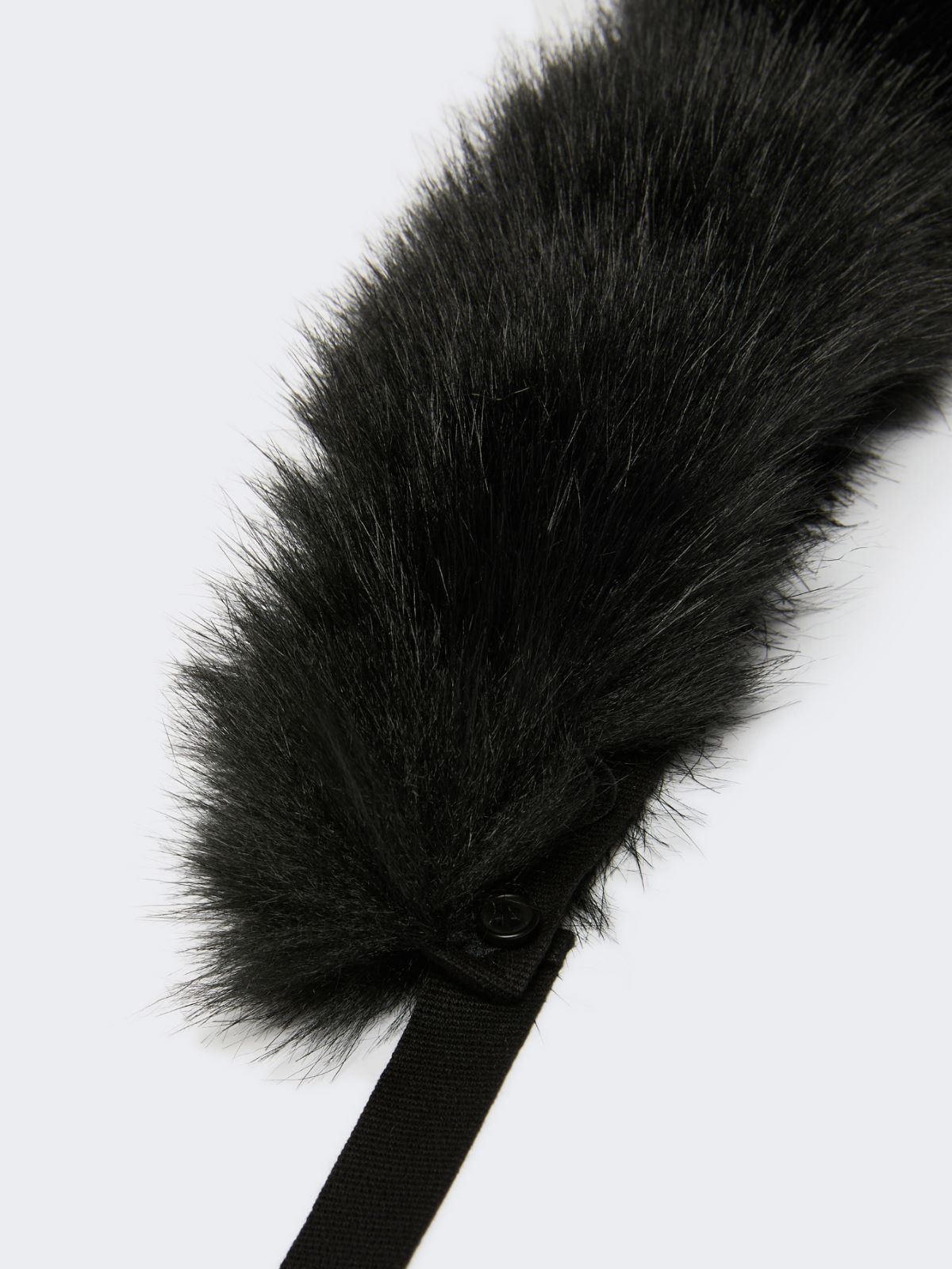 Soft-textured hood trim - BLACK - Max Mara - 2