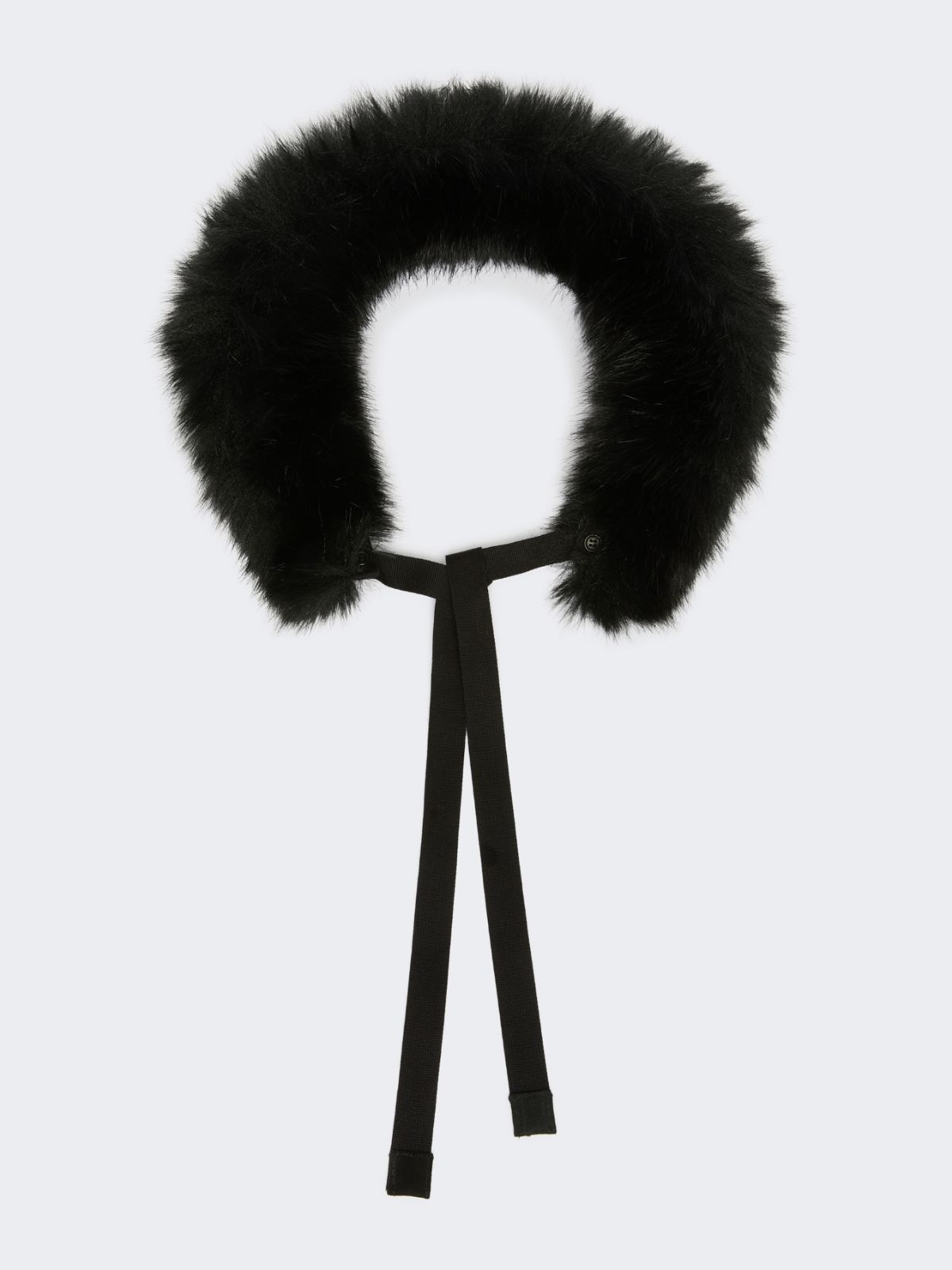 Soft-textured hood trim - BLACK - Max Mara