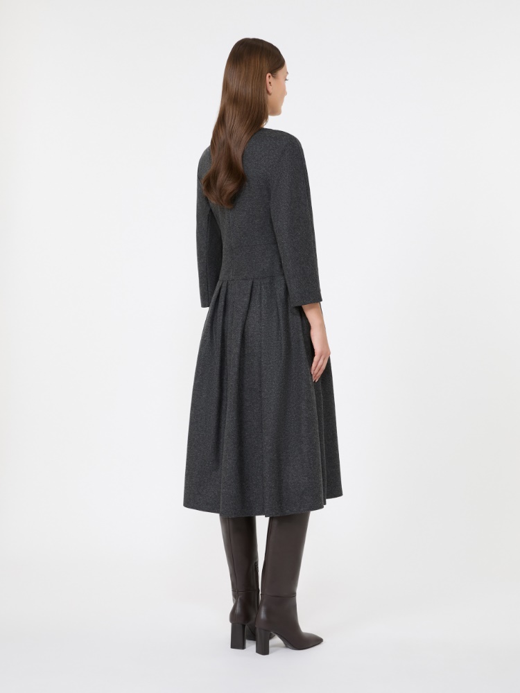 Flannel jersey midi dress - DARK GREY - Max Mara - 3