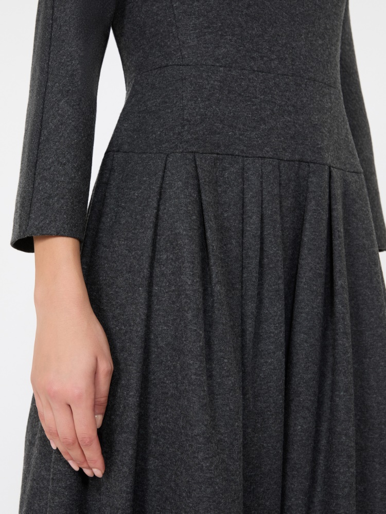 Flannel jersey midi dress - DARK GREY - Max Mara - 5