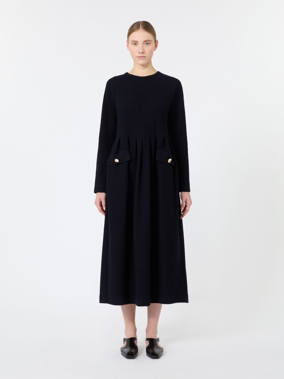 Bouclé-look jersey dress - ULTRAMARINE - Max Mara - 2