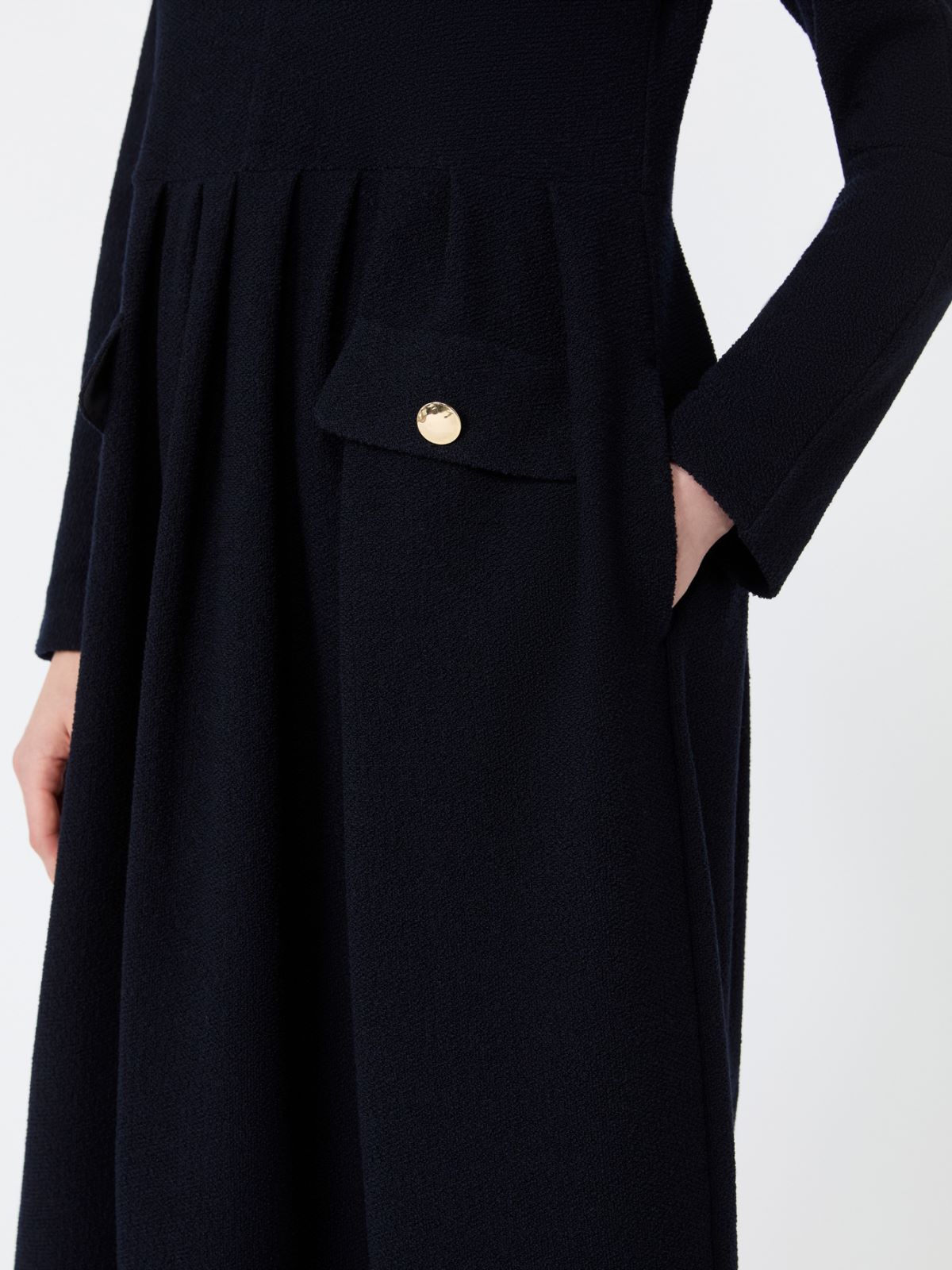Bouclé-look jersey dress - ULTRAMARINE - Max Mara - 4
