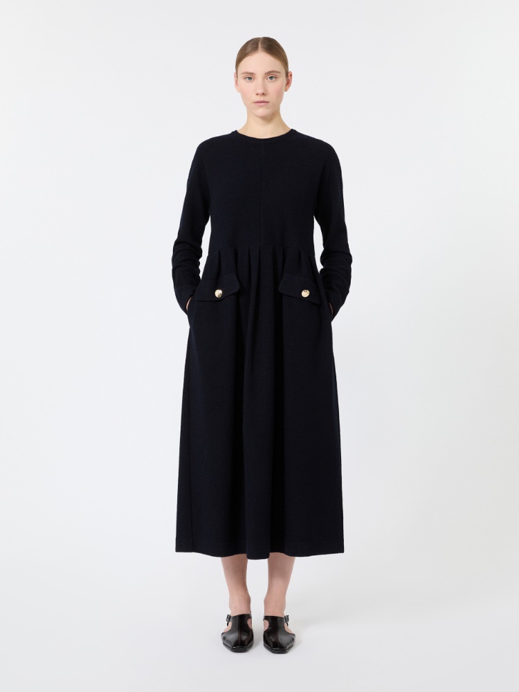 Bouclé-look jersey dress - ULTRAMARINE - Max Mara
