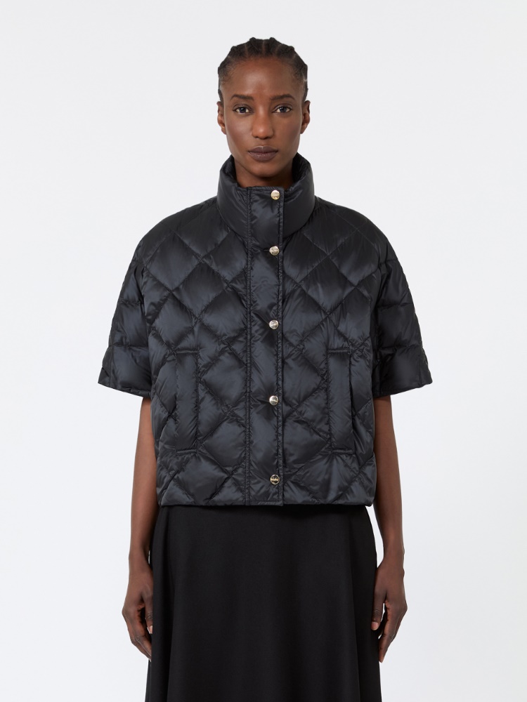 Water-repellent canvas padded cape - BLACK - Max Mara - 2