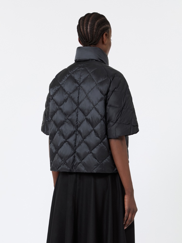 Water-repellent canvas padded cape - BLACK - Max Mara - 3