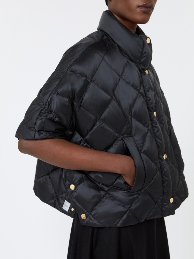 Water-repellent canvas padded cape - BLACK - Max Mara - 4