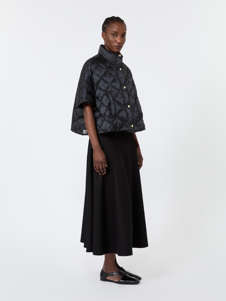 Water-repellent canvas padded cape - BLACK - Max Mara