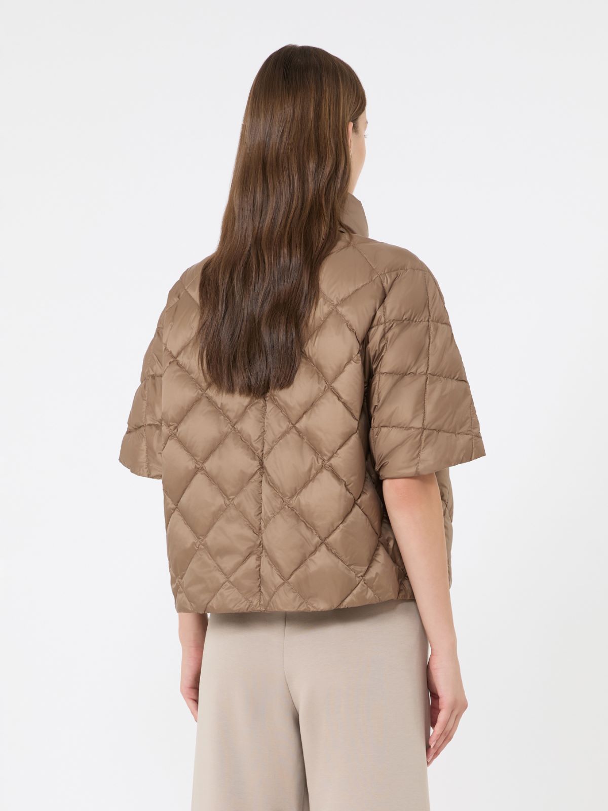 Water-repellent canvas padded cape - CAMEL - Max Mara - 3