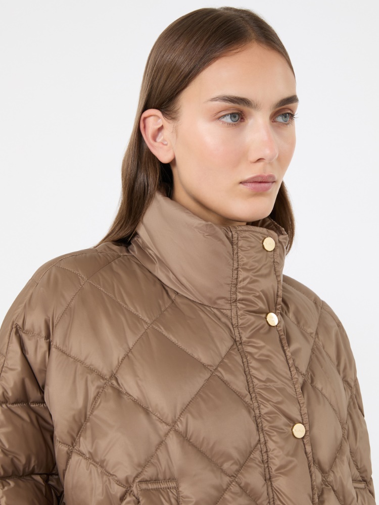 Water-repellent canvas padded cape - CAMEL - Max Mara - 4