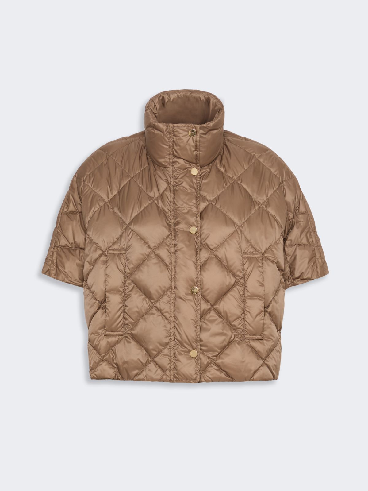 Water-repellent canvas padded cape - CAMEL - Max Mara - 6