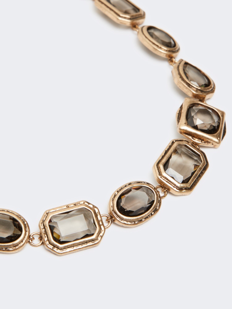 Choker necklace with settings - LIGHT GREY - 2