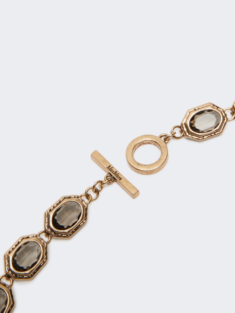 Choker necklace with settings - LIGHT GREY - 3
