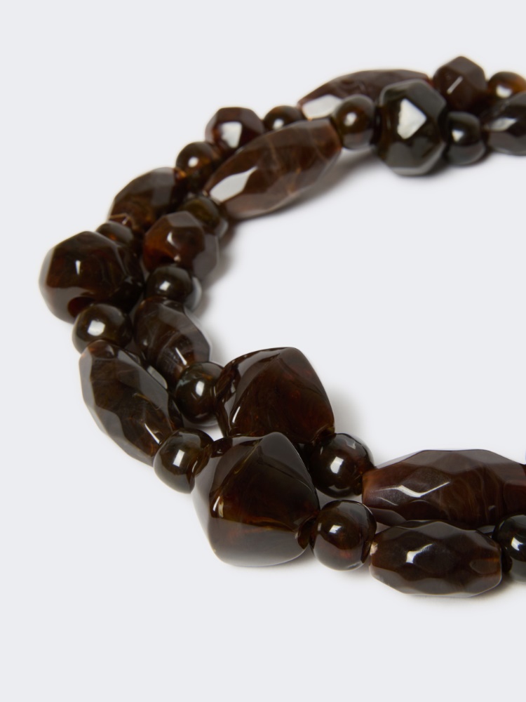 Double-wrap resin necklace - DARK BOWN - Max Mara - 2