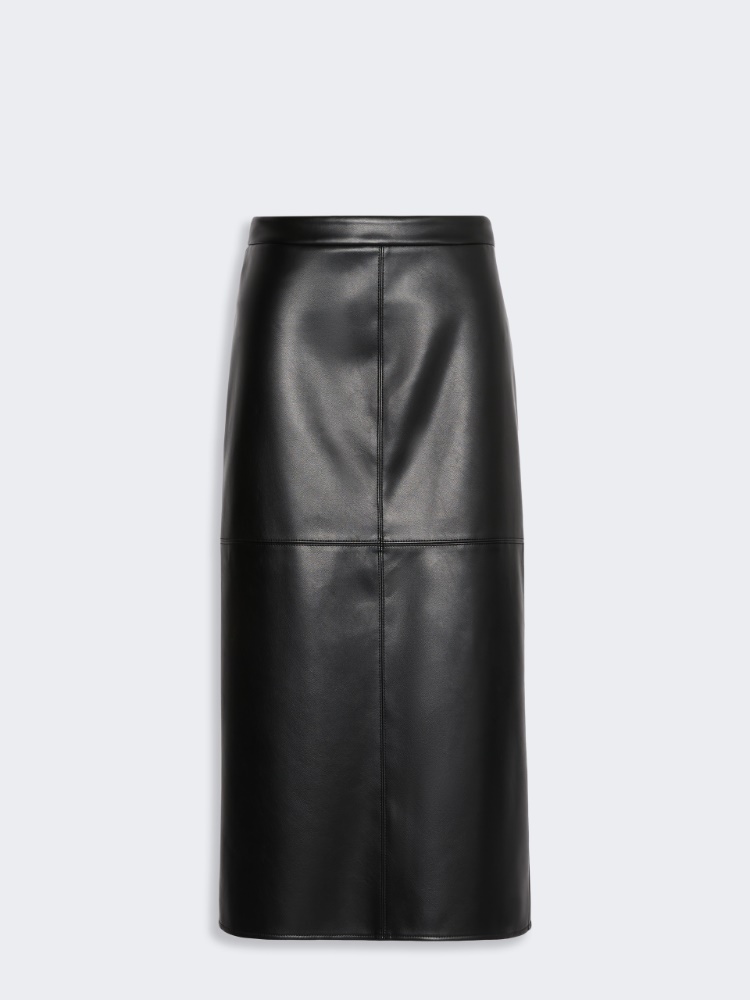 Coated jersey pencil skirt - BLACK - Max Mara - 4