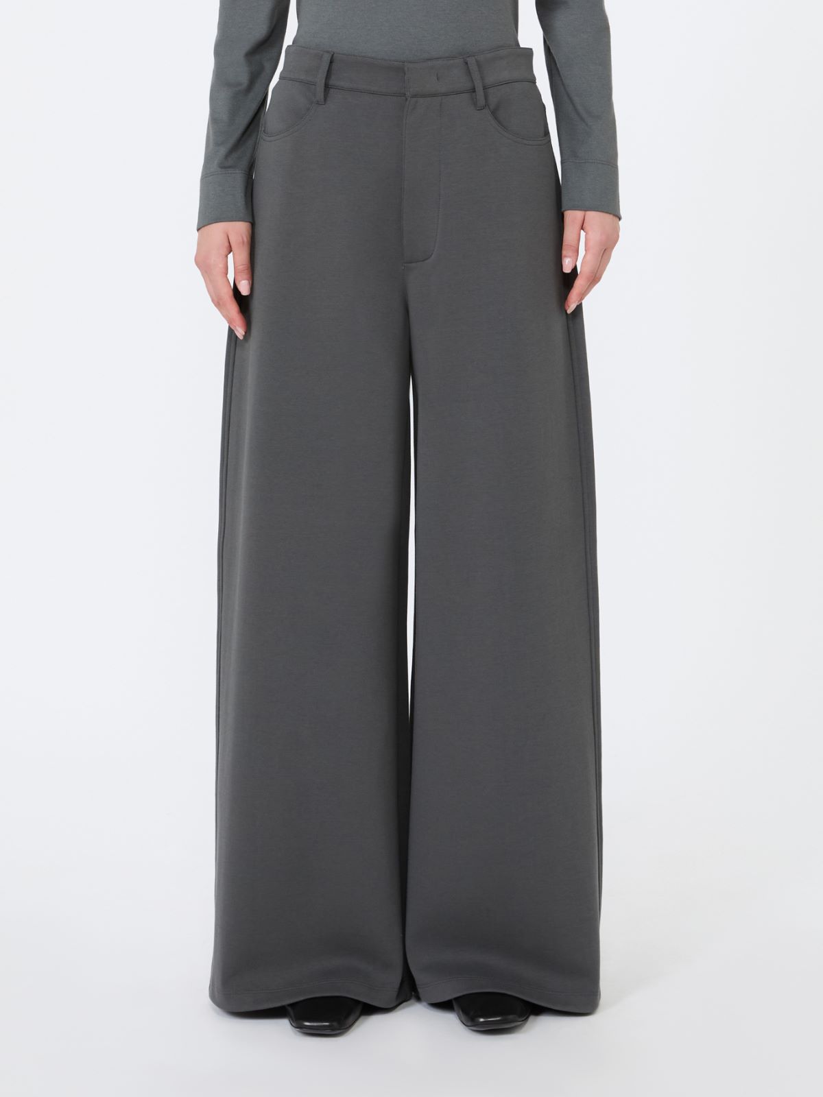 [アルバ] コットン ジャージー パンツ - DARK GREY - Max Mara - 2