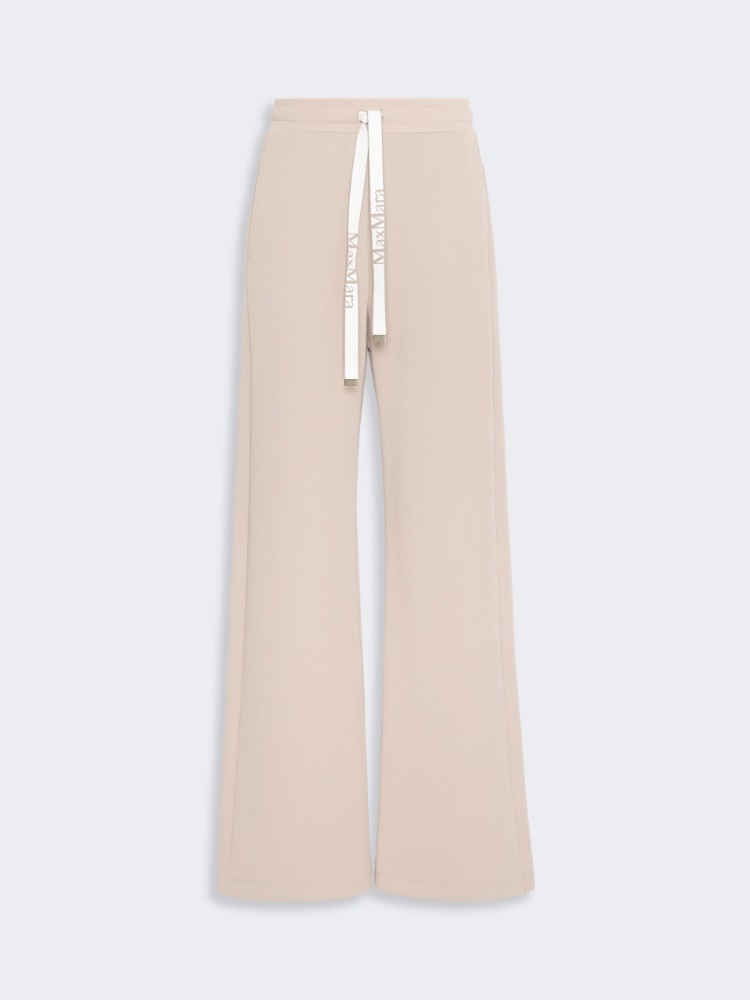 Wide double jersey trousers - BEIGE - Max Mara - 5