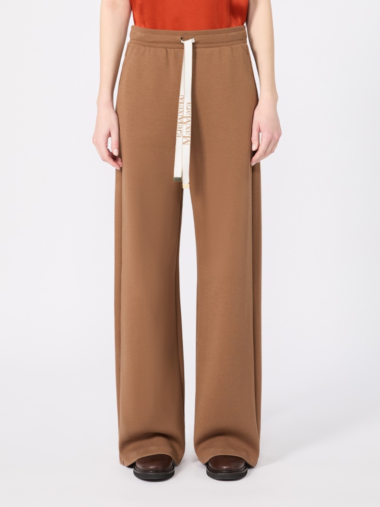 Wide double jersey trousers - CAMEL - Max Mara - 2