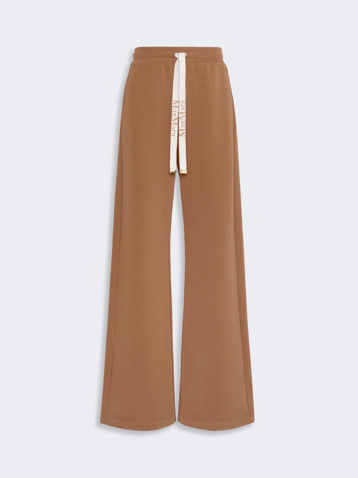 Wide double jersey trousers - CAMEL - Max Mara - 4