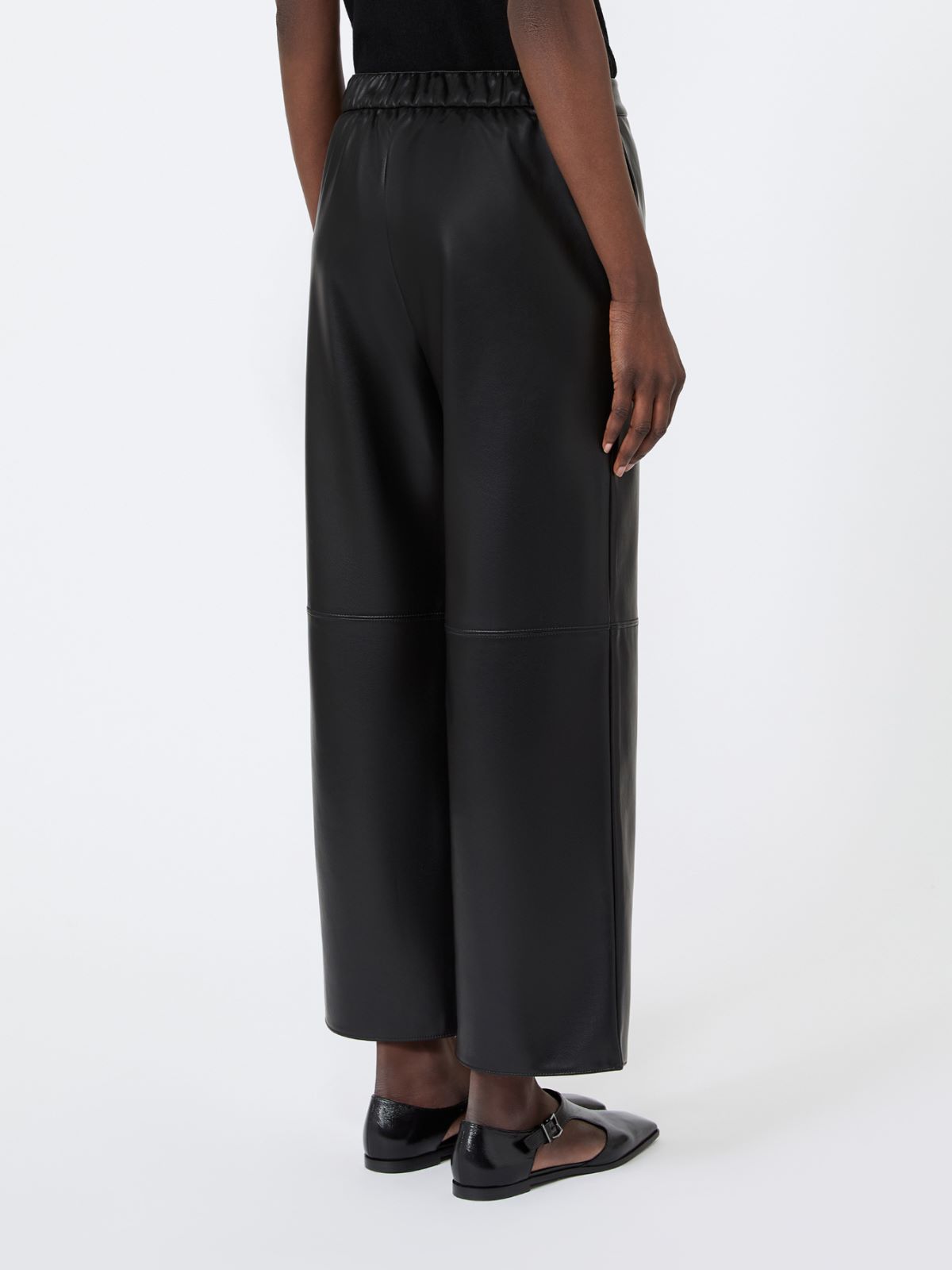Coated jersey trousers - BLACK - Max Mara - 3